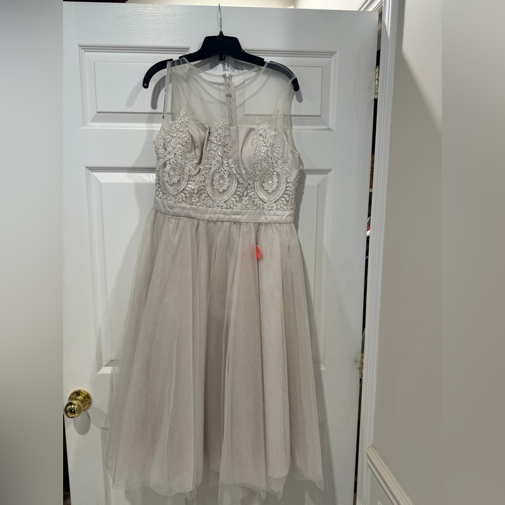 Chi Chi London Ivory Lace Dress